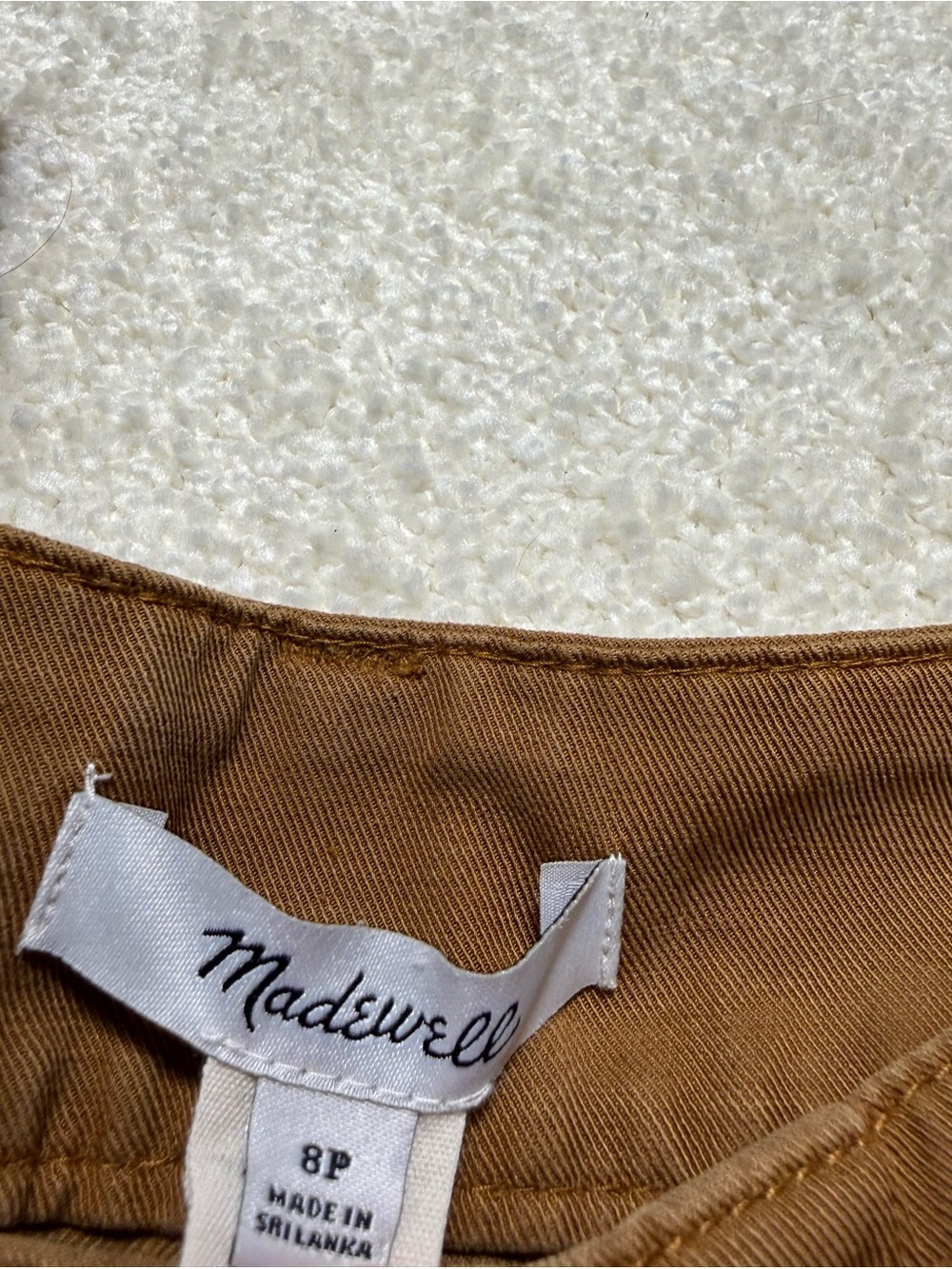 Madewell The Petite Harlow Wide Leg Pant Acorn Chestnut Trousers Size 8 - Picture 8 of 11